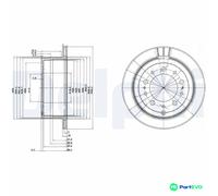 DELPHI 2 X BRAKE DISC BG3534 FOR TOYOTA LEXUS
