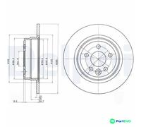 DELPHI 2 X BRAKE DISC BG3550 FOR MG ROVER