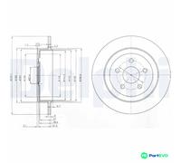 DELPHI 2 X BRAKE DISC BG3593 FOR CHRYSLER