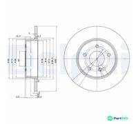 DELPHI 2 X BRAKE DISC BG3602 FOR MERCEDES-BENZ
