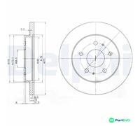 DELPHI 2 X BRAKE DISC BG3607 FOR DAIHATSU