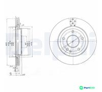 DELPHI 2 X BRAKE DISC BG3709 FOR MERCEDES-BENZ