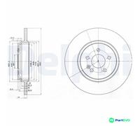 DELPHI 2 X BRAKE DISC BG3728 FOR MERCEDES-BENZ