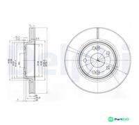DELPHI 2 X BRAKE DISC BG3733 FOR RENAULT