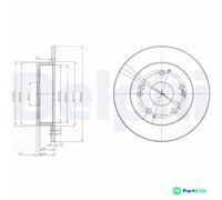 DELPHI 2 X BRAKE DISC BG3746 FOR HONDA