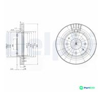 DELPHI 2 X BRAKE DISC BG3750 FOR HYUNDAI