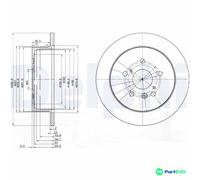 DELPHI 2 X BRAKE DISC BG3779 FOR TOYOTA
