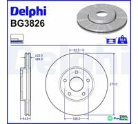 DELPHI 2 X BRAKE DISC BG3826 FOR FORD