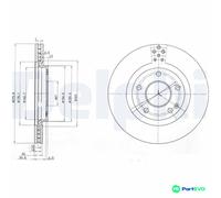 DELPHI 2 X BRAKE DISC BG3829 FOR MERCEDES-BENZ