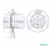 DELPHI 2 X BRAKE DISC BG3831 FOR BMW