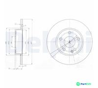 DELPHI 2 X BRAKE DISC BG3840 FOR MERCEDES-BENZ