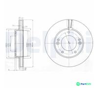 DELPHI 2 X BRAKE DISC BG3858 FOR KIA