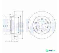 DELPHI 2 X BRAKE DISC BG3862 FOR HYUNDAI
