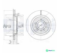 Genuine Delphi BG3886C Rear Axle Coated Brake Disc Set 292mm Fits Vauxhall Saab