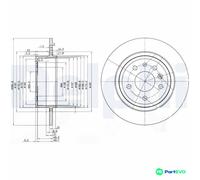 DELPHI 2 X BRAKE DISC BG3908C FOR SAAB