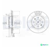 DELPHI 2 X BRAKE DISC BG3934 FOR HYUNDAI