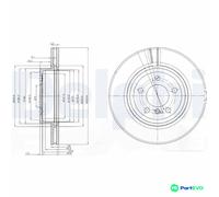 DELPHI 2 X BRAKE DISC BG3938 FOR BMW