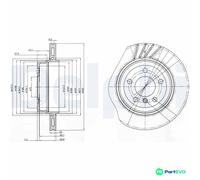 DELPHI 2 X BRAKE DISC BG3943 FOR BMW