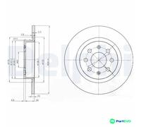 DELPHI 2 X BRAKE DISC BG3945 FOR FIAT OPEL VAUXHALL ABARTH