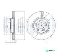 DELPHI 2 X BRAKE DISC BG3978 FOR HONDA