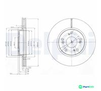 DELPHI 2 X BRAKE DISC BG3980C FOR HONDA