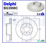 DELPHI 2 X BRAKE DISC BG3998C FOR BMW