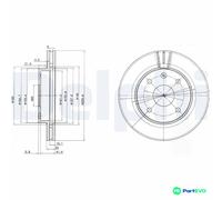 DELPHI 2 X BRAKE DISC BG4003 FOR CHEVROLET