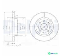 DELPHI 2 X BRAKE DISC BG4019 FOR KIA