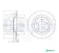DELPHI 2 X BRAKE DISC BG4026 FOR MAZDA