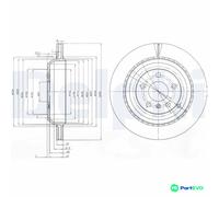DELPHI 2 X BRAKE DISC BG4030 FOR MERCEDES-BENZ MITSUBISHI