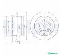 DELPHI 2 X BRAKE DISC BG4037 FOR MITSUBISHI