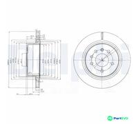 DELPHI 2 X BRAKE DISC BG4043 FOR OPEL VAUXHALL