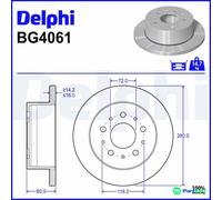 DELPHI 2 X BRAKE DISC BG4061