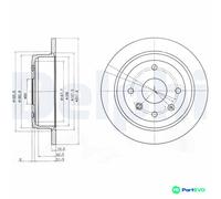 DELPHI 2 X BRAKE DISC BG4091 FOR CHEVROLET