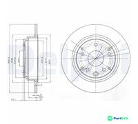 DELPHI 2 X BRAKE DISC BG4095 FOR HONDA
