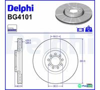 DELPHI 2 X BRAKE DISC BG4101