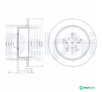 DELPHI 2 X BRAKE DISC BG4129 FOR SUBARU