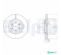 DELPHI 2 X BRAKE DISC BG4133 FOR HYUNDAI
