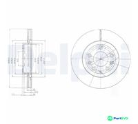 DELPHI 2 X BRAKE DISC BG4141 FOR MAZDA