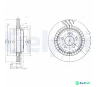 DELPHI 2 X BRAKE DISC BG4144 FOR MERCEDES-BENZ