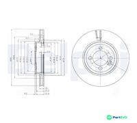 DELPHI 2 X BRAKE DISC BG4146C FOR MINI
