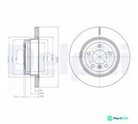 DELPHI 2 X BRAKE DISC BG4168 FOR BMW