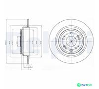 DELPHI 2 X BRAKE DISC BG4196C FOR HONDA