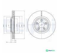 DELPHI 2 X BRAKE DISC BG4203C FOR JAGUAR