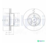 DELPHI 2 X BRAKE DISC BG4227C FOR MERCEDES-BENZ