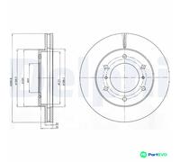 DELPHI 2 X BRAKE DISC BG4229 FOR MITSUBISHI