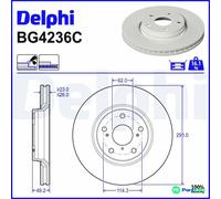 DELPHI 2 X BRAKE DISC BG4236C FOR TOYOTA