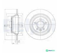 DELPHI 2 X BRAKE DISC BG4238C FOR VOLVO