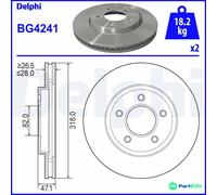 DELPHI 2 X BRAKE DISC BG4241