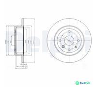 DELPHI 2 X BRAKE DISC BG4244 FOR CHEVROLET
